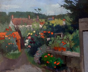 Hagene ved Souppes-sur-Loing, Seine-et-Marne (olje på papp)