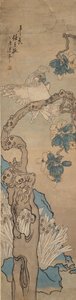 Papegøye i blomstertre, 1835-1893 av Ren Xun