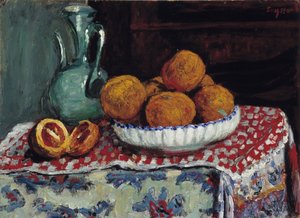 Stilleben ved kannen Maleri av Rene Seyssaud (1867-1952) 1909 Obligatorisk omtale: Samling fondation hilsen de Provence, Marseille