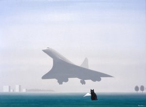 Black Cat, 2001, Olje på lerret av Rene Boin