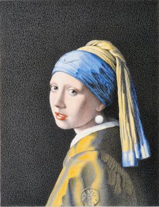VERMEER-Golf, 2018, Fargeblyanttegning på papir