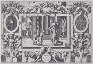 Barna til Medea og Jason gir Creusa den dødelige gaven av hans to sønner til bryllupet ..., 1563.