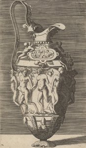 Vase med dansende kvinner og satyrer, sent på 1600-tallet.