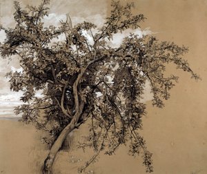 The Charcoal epletreet av Rene Ernest Huet (1876-1914) 1913 Paris, Musee d