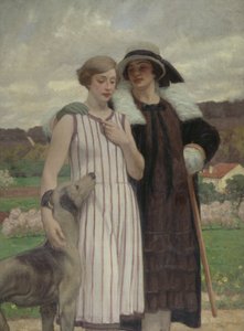 The Two Friends (olje på lerret) av René François Xavier Prinet