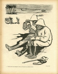 Illustrasjon av Hermann-Paul (1864-1940) i Le Canard Sauvage av Rene George Hermann Paul