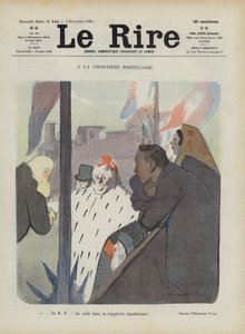 Ved den portugisiske grensen. Illustrasjon for Le Rire