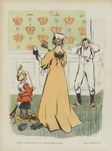 Satire over Russlands nederlag i den russisk-japanske krigen. illustrasjonen for Le Rire