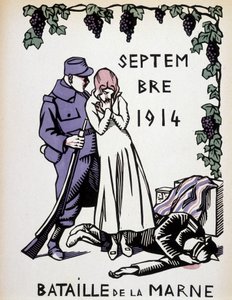 September 1914: Battle of the Marne - tegning av Herman Paul, i "" Calendar of War"" utg. 1916