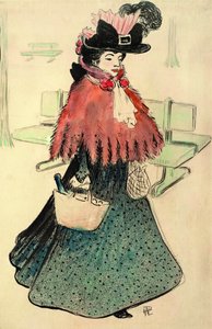 Den vakre jødene går på shopping. Le Rire-magasinet, 1896. av Rene Georges Hermann Paul