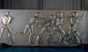 Idrettspanel i glass av Rene Jules Lalique