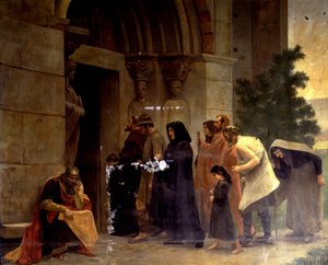 Raymond VI (1156-1222), greve av Toulouse, "De ekskommuniserte"" i 1208 av pave Innocent III (1160-1216). Rene Ravaut av Rene Ravaut
