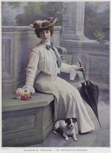 Henriette Roggers , fransk skuespillerinne (farget bilde)