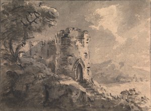 Landskap med et ødelagt slott av Rev. William Gilpin