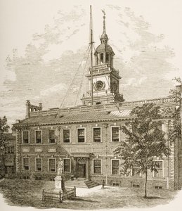 County Court House eller, Independence Hall, Philadelphia Pennsylvania, ca. 1880 av Reverend Samuel Manning