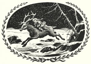 HC Andersen: Snødronningen (litho) av Rex (after) Whistler
