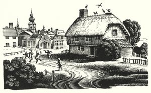 HC Andersen: Storkene (litho) av Rex (after) Whistler
