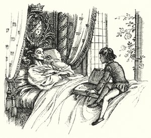Hans Christian Andersen: Verdens vakreste rose (litho)