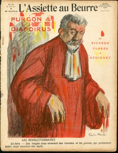 Omslag av "" L'Plate au beurre"", nummer 482, Satirical in Colors av Ricardo Flores