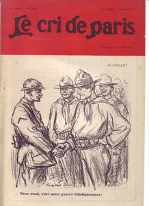 Illustrasjon av Ricardo Flores (1878-1918) for omslaget til Le Cri de Paris av Ricardo Flores