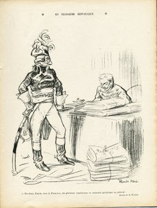 Illustrasjon av Ricardo Flores (1878-1918) i Le Lire, 29/11/13 - I den tredje republikken - Iere Republique - General Generaux, Baptiste Faurie (1853-1938)