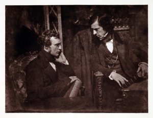 To menn i samtale: doktor Samuel Brown (1817-1856) og pastor George Gilfillan (1813-1878), fotografi rundt 1840 av John Pardon