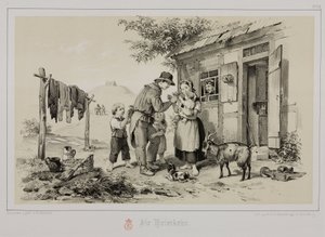 Gruvearbeider på vei hjem, Tyskland, ca 1851 av John Pardon