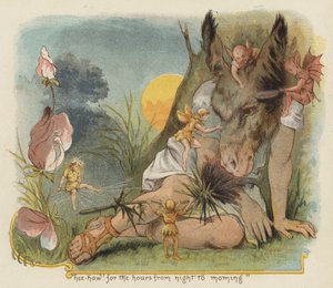 Hee haw! for timene fra natt til morgen (farge litho) av Richard Andre