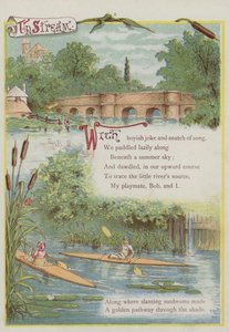 Side fra Upstream av Richard Andre (farge litho) av Richard Andre