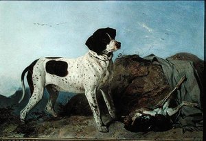 Old Jack - A Pointer (olje på lerret) av Richard Ansdell