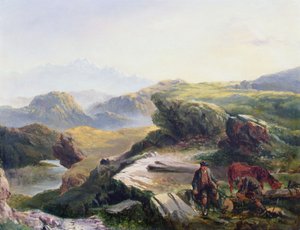 The Woodcutters (olje på lerret) av Richard Ansdell