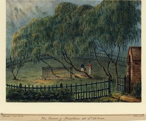 Napoleons gravsted på St. Helena, ca. 1826 av Richard Brunton Lieutenant Colonel