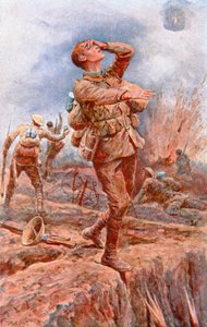 'Blinded for You' - WWI-postkort utgitt på vegne av National Institute for the Blind (farge litho)