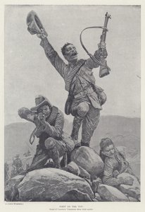 Først på toppen! (litho) av Richard Caton II (after) Woodville