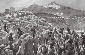 Det kretiske opprøret mot tyrkerne av Richard Caton II (after) Woodville