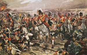 Anklagen mot Scots Greys ved Waterloo