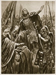 The Elevation of Edward the Elder ved hans kroning i Kingston-on-Thames, Whitsunday, fra 