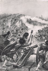 Highlanders vender de fangede franske kanonene mot Brenniers bataljoner, illustrasjon fra 