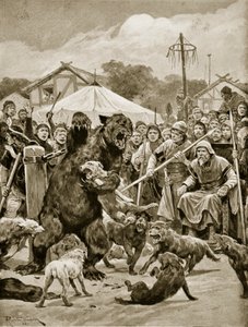 Bear Baiting i Saxon Times, illustrasjon fra 