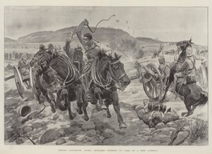 Før Ladysmith skynder Horse Artillery å innta en ny posisjon