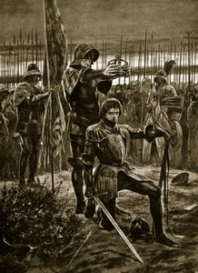 Henry VII kronet i Bosworth, illustrasjon fra 