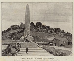 Tiltenkt monument i Zimbabye, Sør-Afrika, til minne om major Allan Wilson og hans kamerater, drept i Matabili-krigen