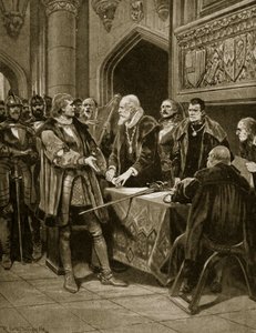Lord Thomas Fitzgerald kaster sverdet sitt, illustrasjon fra 