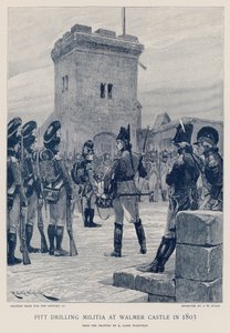 Pitt boremilits ved Walmer Castle i 1803