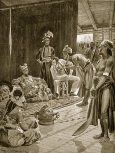 Sir James Brooke i Borneo, 1842, illustrasjon fra 