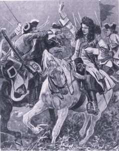 Slaget ved Malplaquet, 11. september 1709, illustrasjon fra British Battles on Land and Sea, 1915 av Richard Caton Woodville junior