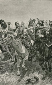 The Gallant Charge of the Scots Greys i slaget ved Waterloo av Richard Caton Woodville junior