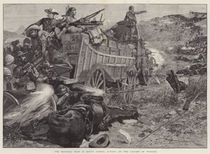 Matabili-krigen i Sør-Afrika, angrep på vognene