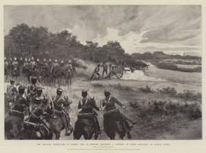 De militære manøvrene i Sussex, de tredje husarene som fanger et batteri med hesteartilleri på Burton Down
