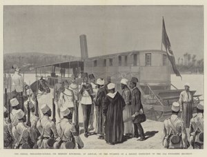 Sirdaren, brigadegeneral Sir Herbert Kitchener, i Assouan, i anledning av en nylig inspeksjon av det 10. soudanesiske regiment